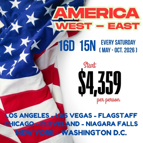 USA West - East 16D 15N