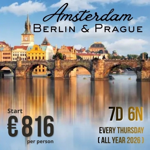 Amsterdam, Berlin and Prague 7D 6N