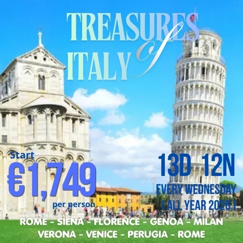 Treasures of Italy 13D 12N